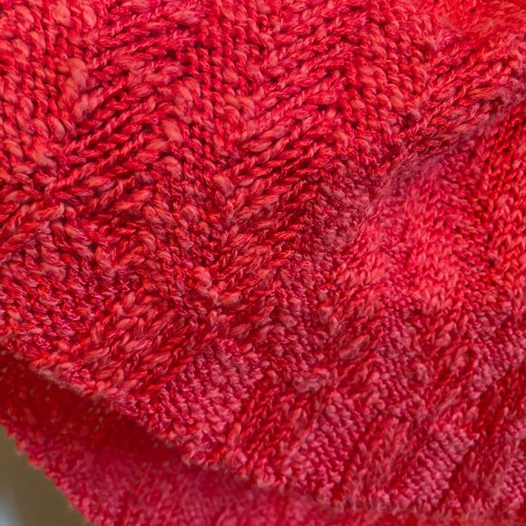 New Free People Red-Orange Chevron Sweater Tank - Picture 2 of 3